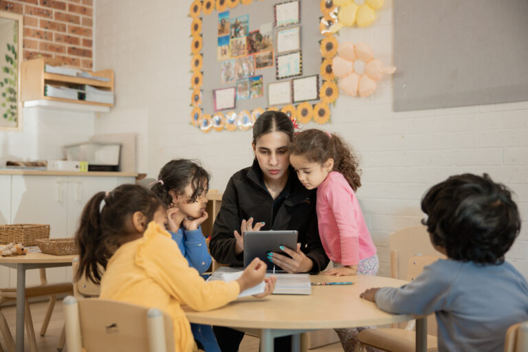 Preschool classroom learning at Over The Hills Academy